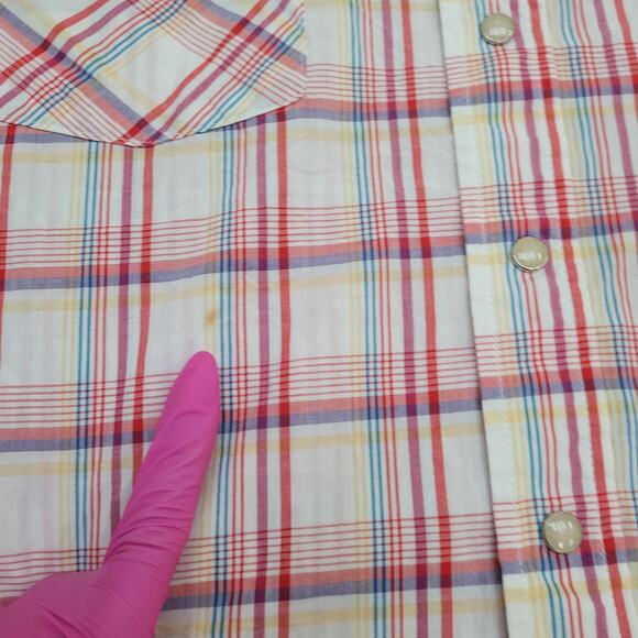 Vintage Saddle-King Western Button Shirt XL 23x30 Plaid - Picture 3 of 13